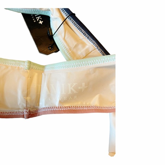 TAVIK Bikini Set Zepplin Top Jayden Bottom Color Block Tapioca Large NWT - Picture 6 of 12